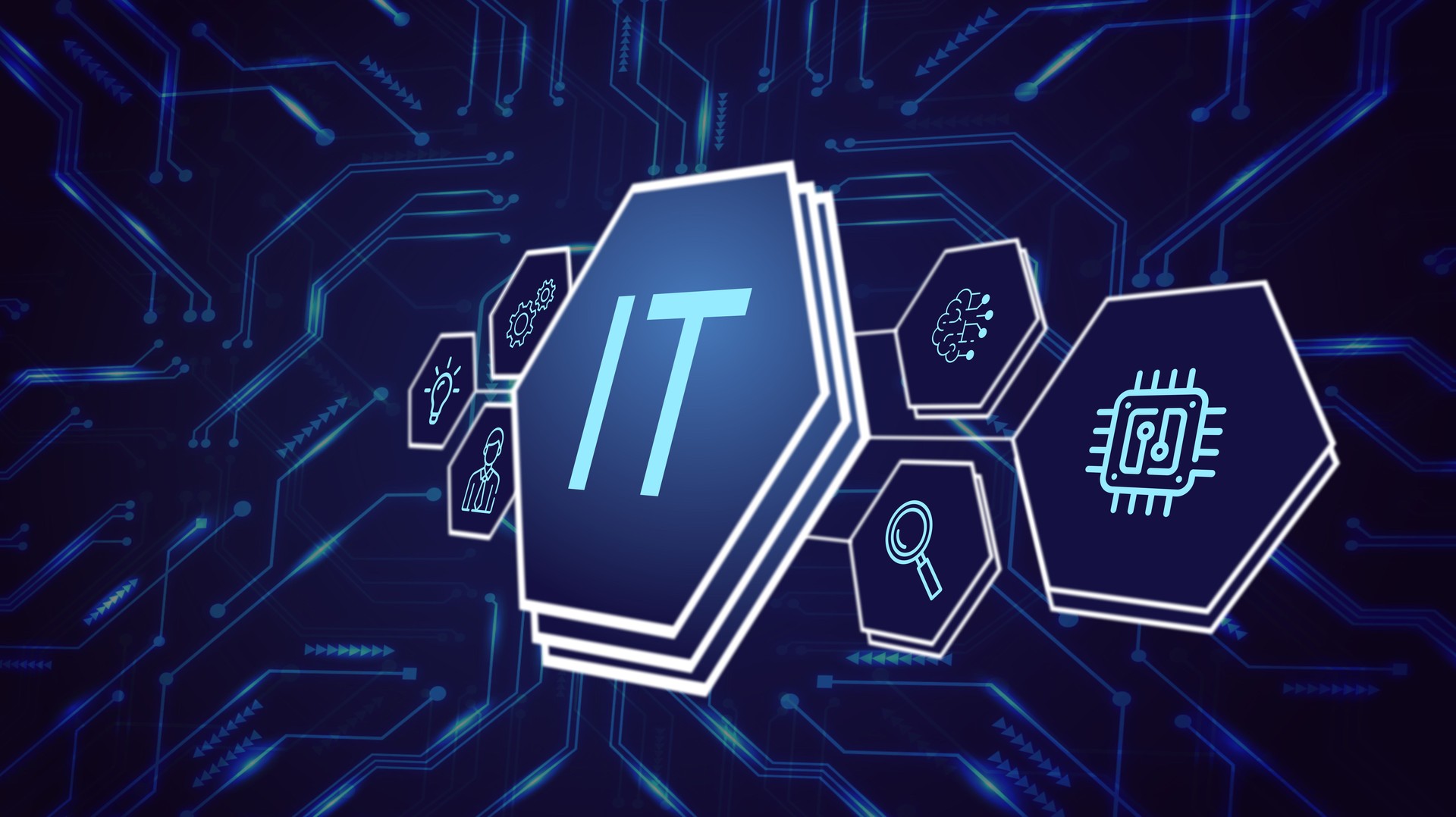 IT consultant presenting, information technology.