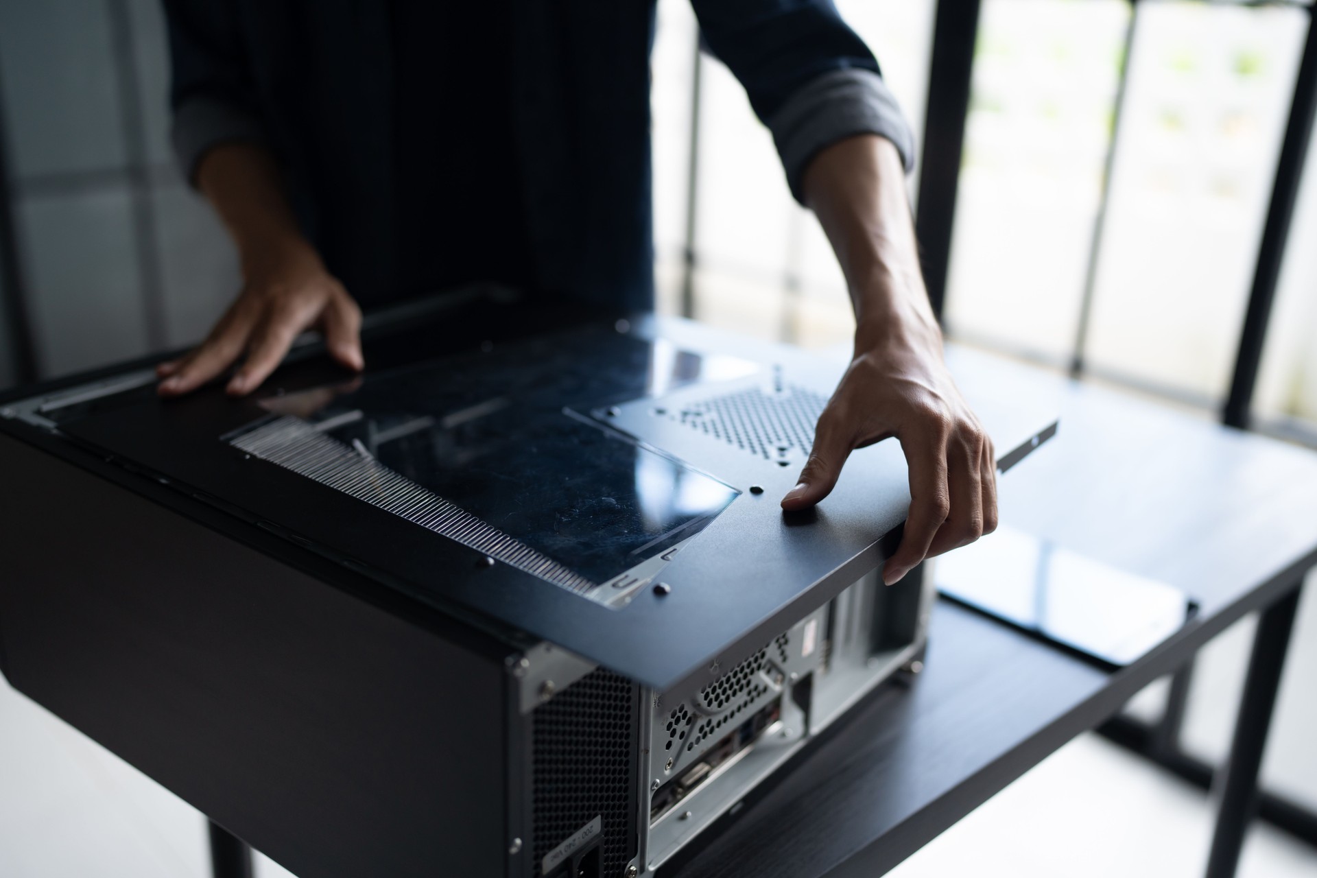 IT Engineer installing Hardware Equipment Development Facility Engineer Â Maintenance computer Motherboard Electronic repair shop technology business